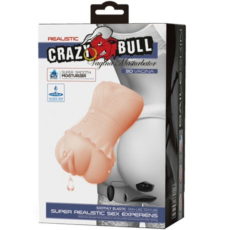 CRAZY BULL - WATER SKIN VAGINA MASTURBADOR WITH VIBRATING BULLETS CRAZY BULL  NOCTURNA DESIRES