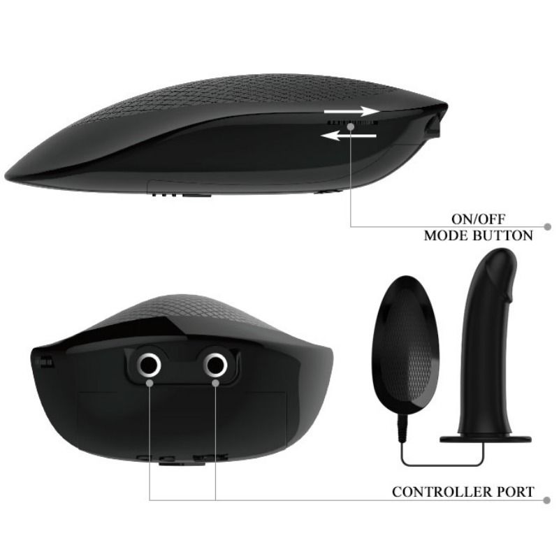 PRETTY LOVE - VITO STRAP ON WITH HOLLOW DILDO AND VIBRATION 17.3 CM PRETTY LOVE MALE  NOCTURNA DESIRES