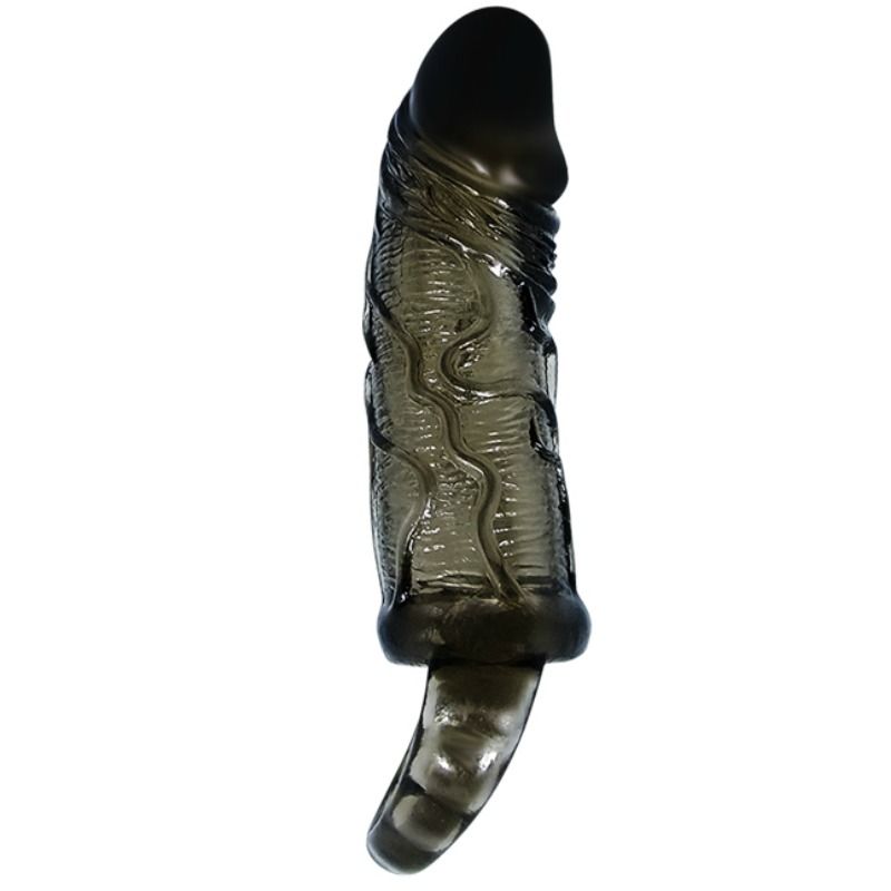 BAILE - PENIS EXTENDER COVER WITH STRAP FOR TESTICLES BLACK 13.5 CM BAILE FOR HIM  NOCTURNA DESIRES