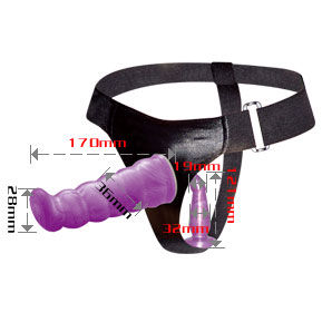 BAILE - LILAC FEMALE ANAL AND VAGINAL HARNESS GPOINT 17 CM BAILE  NOCTURNA DESIRES