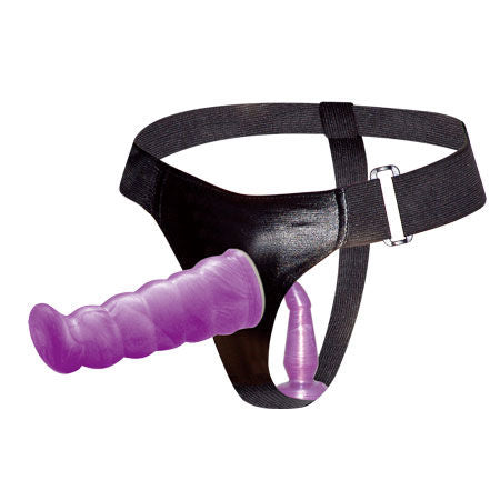 BAILE - LILAC FEMALE ANAL AND VAGINAL HARNESS GPOINT 17 CM BAILE  NOCTURNA DESIRES