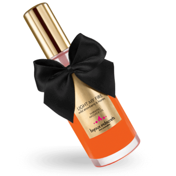 BIJOUX - MASSAGE OIL HEAT EFFECT STRAWBERRY AROMA - NOCTURNA DESIRES