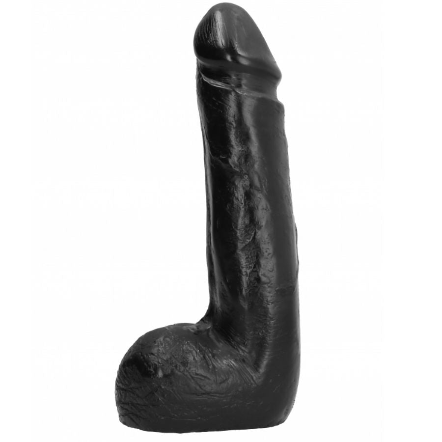 ALL BLACK - SOFT BLACK REALISTIC DILDO 20 CM ALL BLACK  NOCTURNA DESIRES