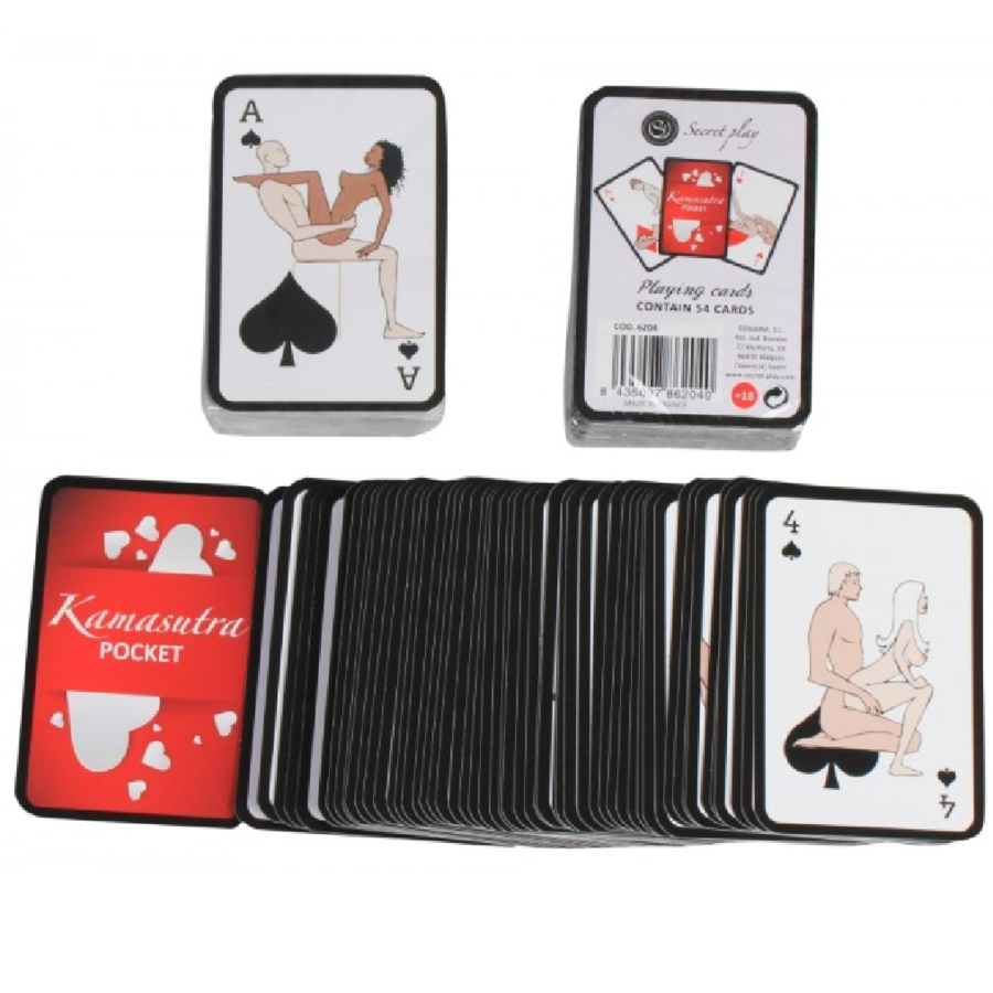 SECRETPLAY - POCKET KAMASUTRA PLAYING CARDS (ES/EN/PT/IT/FR/DE) - NOCTURNA DESIRES