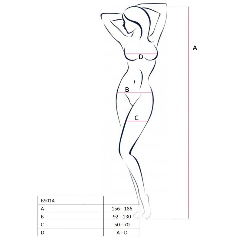 PASSION - WOMAN BS014 WHITE BODYSTOCKING ONE SIZE PASSION WOMAN BODYSTOCKINGS  NOCTURNA DESIRES
