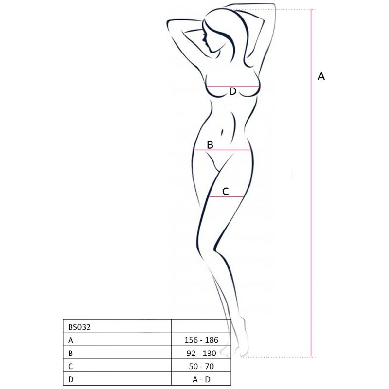 PASSION - WOMAN BS032 RED BODYSTOCKING ONE SIZE PASSION WOMAN  NOCTURNA DESIRES