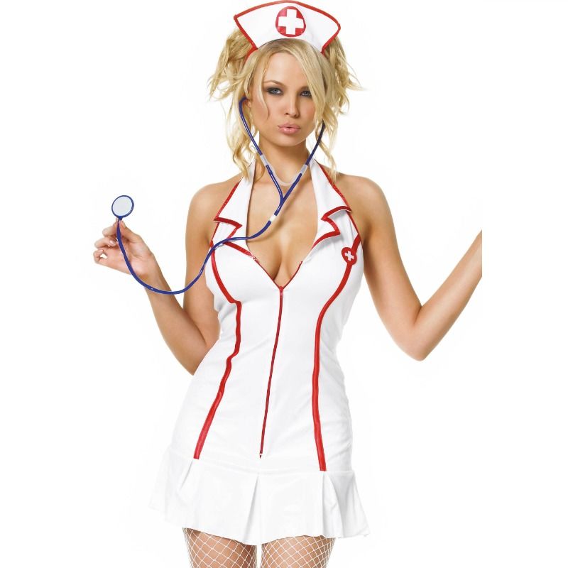 LEG AVENUE - COSTUMES - HEAD NURSE DRESS 3 PIECES SET SIZE S/M LEG AVENUE COSTUMES  NOCTURNA DESIRES