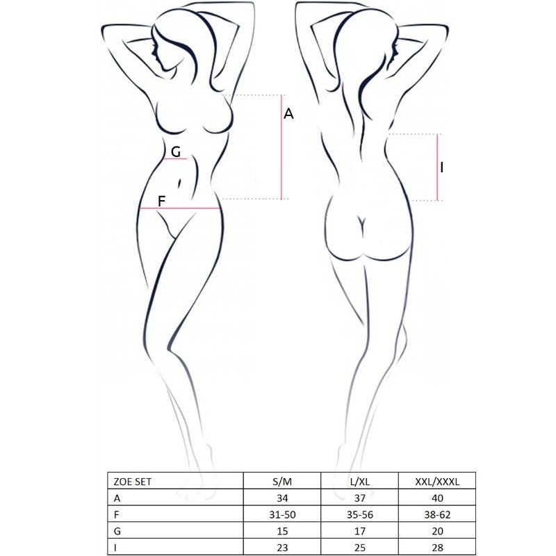 PASSION - WOMAN ZOE SET SIZE S/M PASSION WOMAN SETS  NOCTURNA DESIRES