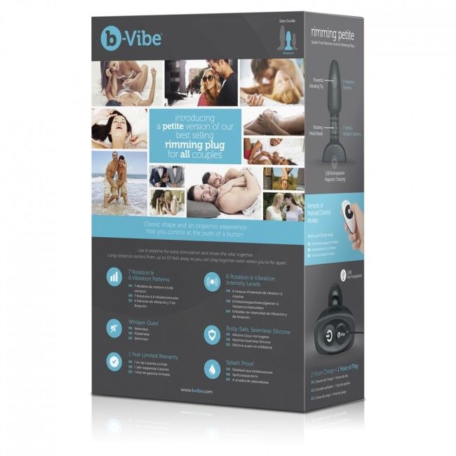 B-VIBE - RIMMING REMOTE CONTROL ANAL PLUG PETITE BLACK B-VIBE  NOCTURNA DESIRES