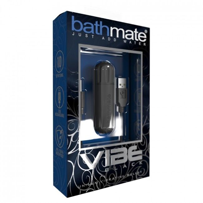 BATHMATE - VIBE BLACK VIBRATING BULLET BATHMATE  NOCTURNA DESIRES
