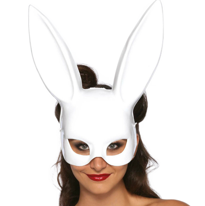 LEG AVENUE - MASQUERADE RABBIT MASK WHITE - NOCTURNA DESIRES