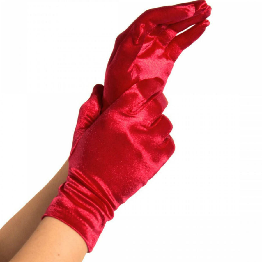 LEG AVENUE - SATIN GLOVES RED LEG AVENUE ACCESSORIES  NOCTURNA DESIRES