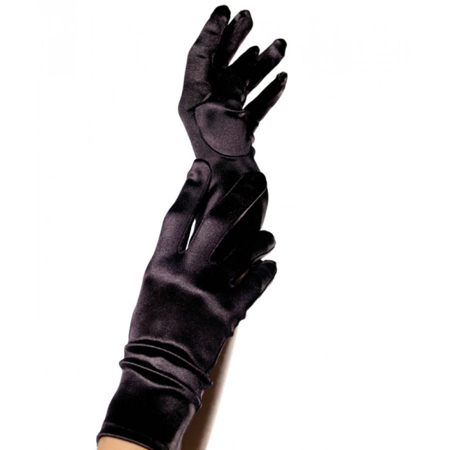 LEG AVENUE - SATIN GLOVES BLACK LEG AVENUE ACCESSORIES  NOCTURNA DESIRES
