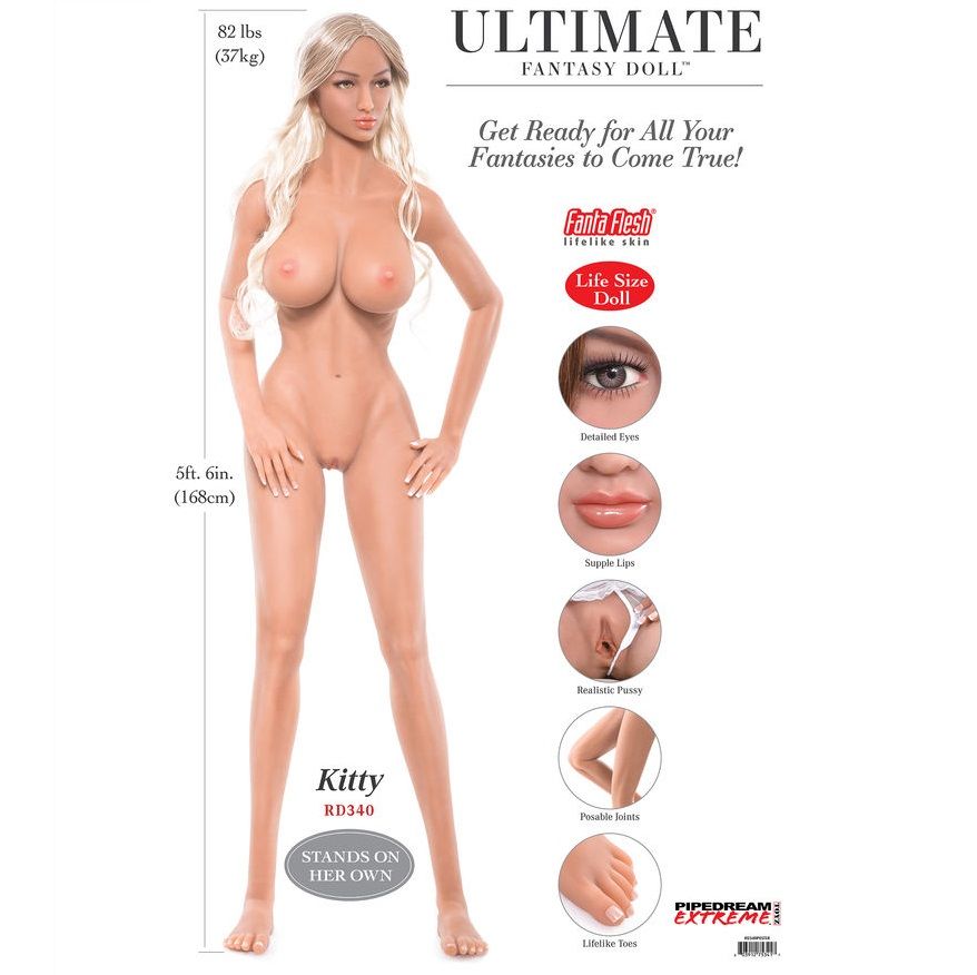EXTREME TOYZ - PIPEDREAM EXTREME ULTIMATE FANTASY DOLLS KITTY 168 CM EXTREME TOYZ  NOCTURNA DESIRES