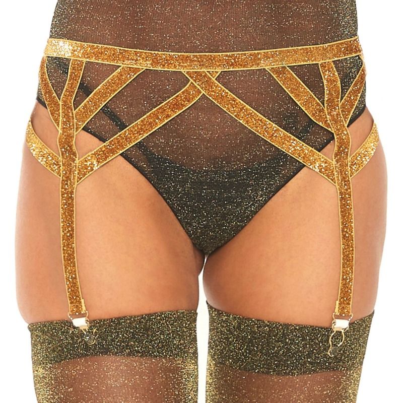 LEG AVENUE - LUREX ELASTIC GARTER BELT ONE SIZE LEG AVENUE ACCESSORIES  NOCTURNA DESIRES