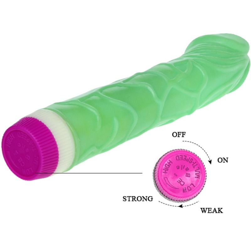 BAILE - WAVES OF PLEASURE VIBRATOR 23 CM GREEN BAILE VIBRATORS  NOCTURNA DESIRES