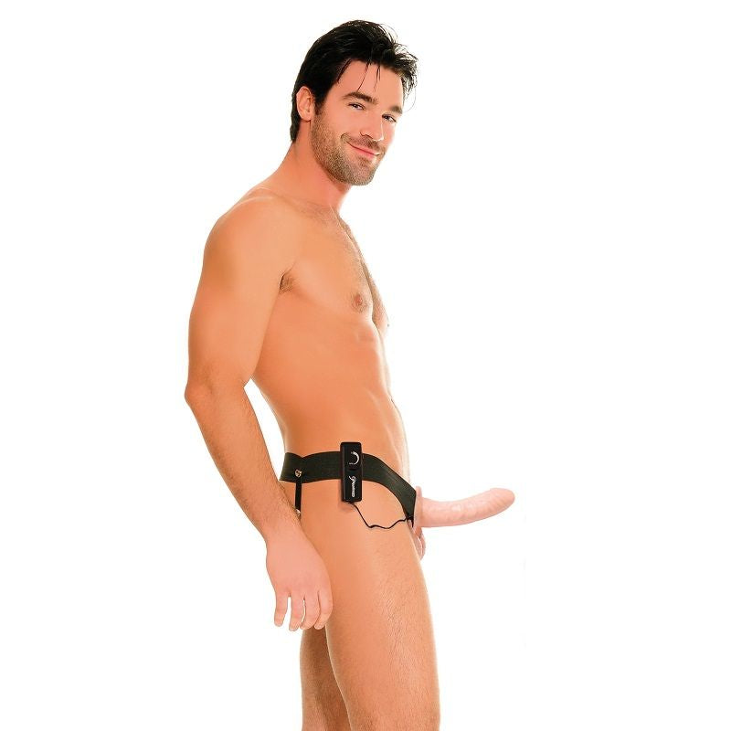 FETISH FANTASY SERIES - HOLLOW VIBRATOR HARNESS FOR HIM AND HER NATURAL 14CM FETISH FANTASY SERIES  NOCTURNA DESIRES