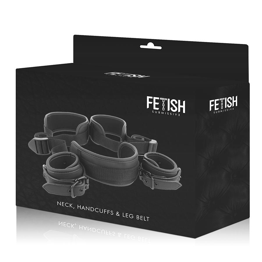 FETISH SUBMISSIVE - OPEN LEGS POSITION WITH NOPRENE LINING HANDCUFFS FETISH SUBMISSIVE BONDAGE  NOCTURNA DESIRES