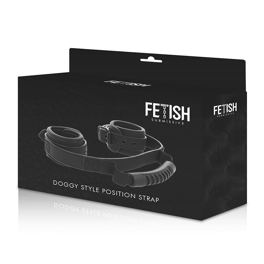 FETISH SUBMISSIVE - NOPRENE LINING HANDCUFFS WITH HANDLE FETISH SUBMISSIVE BONDAGE  NOCTURNA DESIRES
