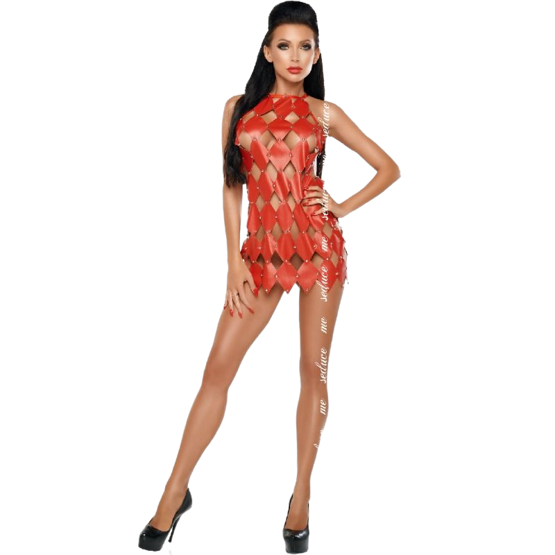 ME-SEDUCE - GWEN DRESS BARE BACK RED S/M - NOCTURNA DESIRES