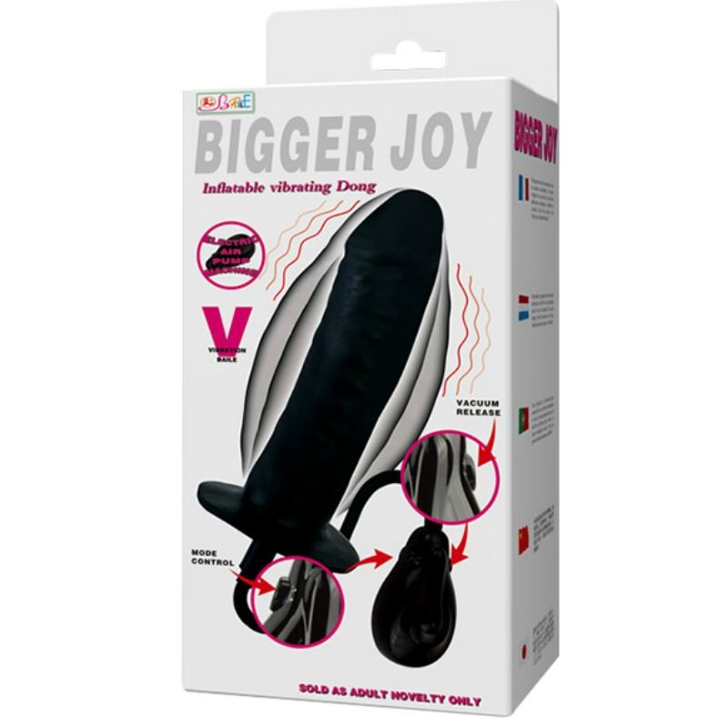 BAILE - BIGGER JOY INFLATABLE DILDO WITH VIBRATION 16 CM BAILE STIMULATING  NOCTURNA DESIRES