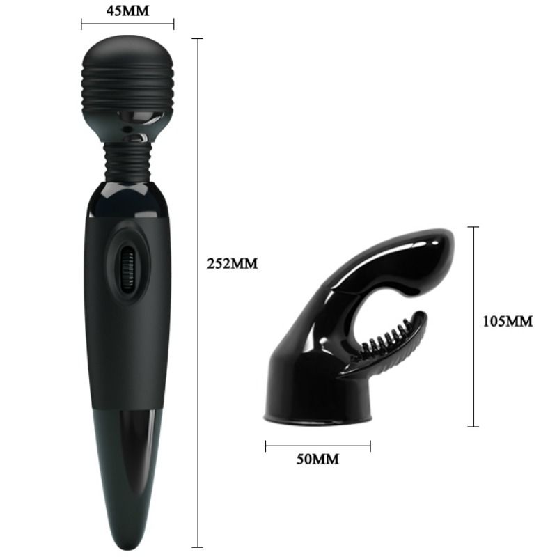 BAILE - SENSUAL MASSAGER WITH INTERCHANGEABLE HEAD BAILE POWER HEAD  NOCTURNA DESIRES