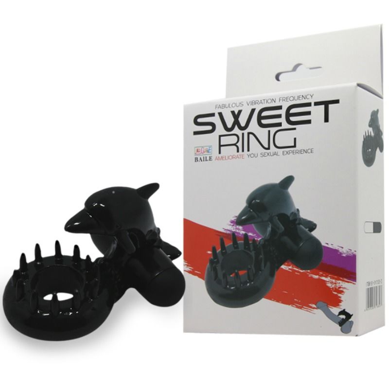BAILE - SWEET RING RING WITH CLITORIS STIMULATOR DELFIN BAILE FOR HIM  NOCTURNA DESIRES