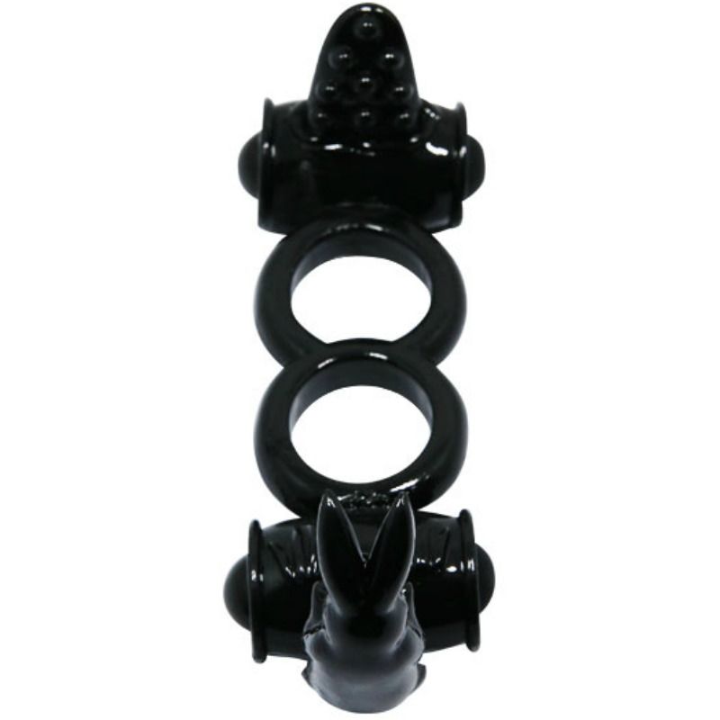 BAILE - SWEET RING DOUBLE RING WITH DOUBLE RABBIT BAILE FOR HIM  NOCTURNA DESIRES