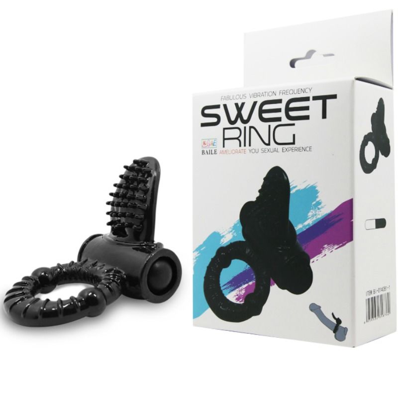 BAILE - SWEET RING VIBRATING RING WITH TEXTURED RABBIT BAILE FOR HIM  NOCTURNA DESIRES
