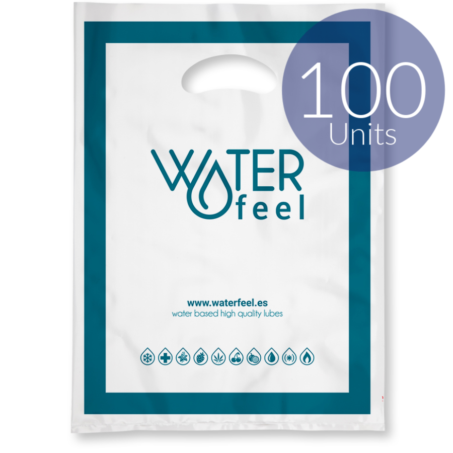 WATERFEEL - 100 MEDIUM PLASTIC BAGS 30 X 40 CM - NOCTURNA DESIRES
