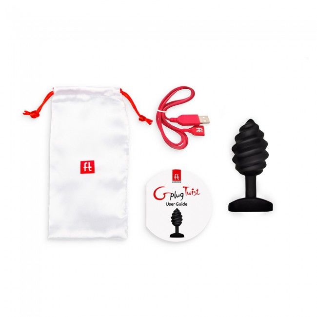 G-VIBE - GPLUG TWIST WITH VIBRATION BLACK G-VIBE  NOCTURNA DESIRES