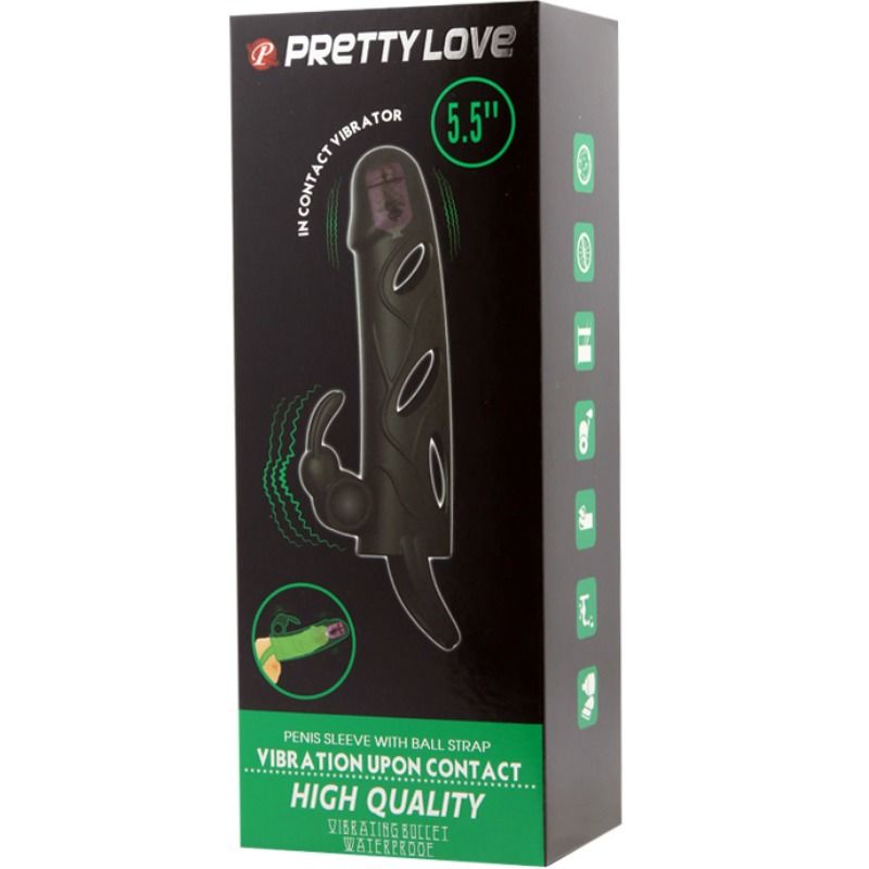 PRETTY LOVE - SILICONE COVER WITH VIBRATION 14 CM 2.0 PRETTY LOVE  NOCTURNA DESIRES