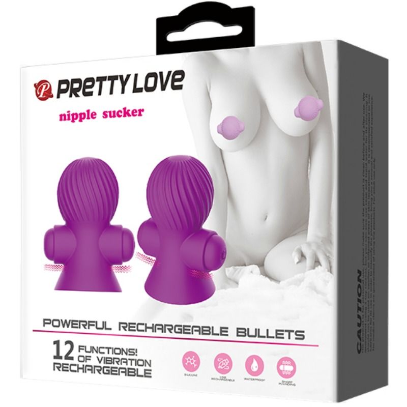 PRETTY LOVE - NIPPLE STIMULATORS 12M LILAC VIBRATION PRETTY LOVE SMART  NOCTURNA DESIRES