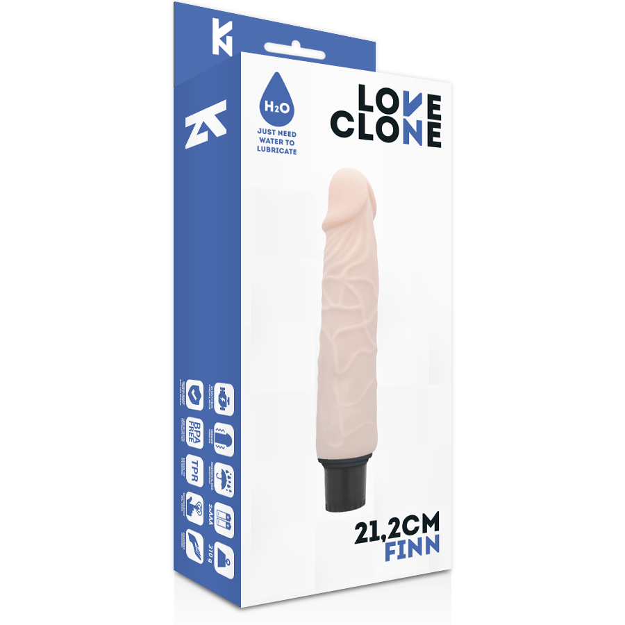 LOVECLONE - FINN SELF LUBRICATION VIBRATOR 21.2 CM -O- 3.8 CM LOVECLONE  NOCTURNA DESIRES
