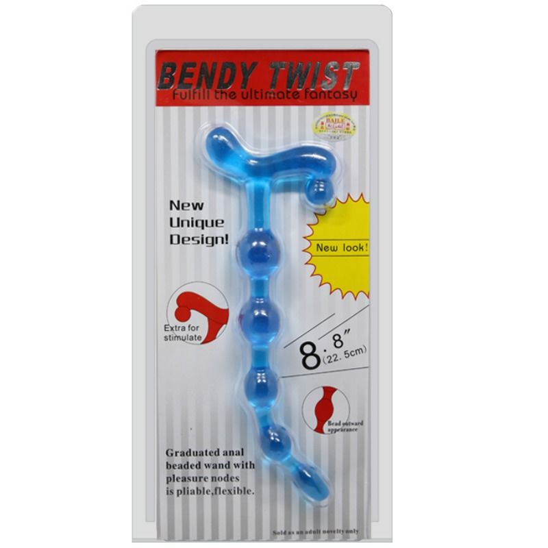 BAILE - BENDY TWIST BLUE ANAL BALLS BAILE ANAL  NOCTURNA DESIRES