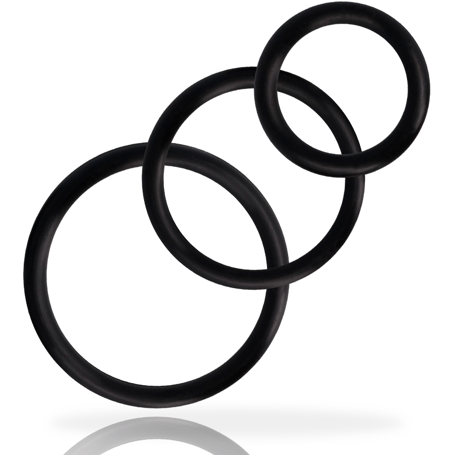 ADDICTED TOYS - RINGS SET FOR PENIS BLACK - NOCTURNA DESIRES