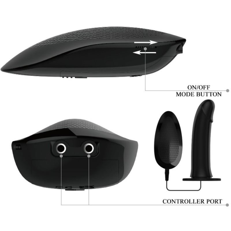 PRETTY LOVE - MARVIN STRAP ON WITH VIBRATION AND HOLLOW DILDO - NOCTURNA DESIRES