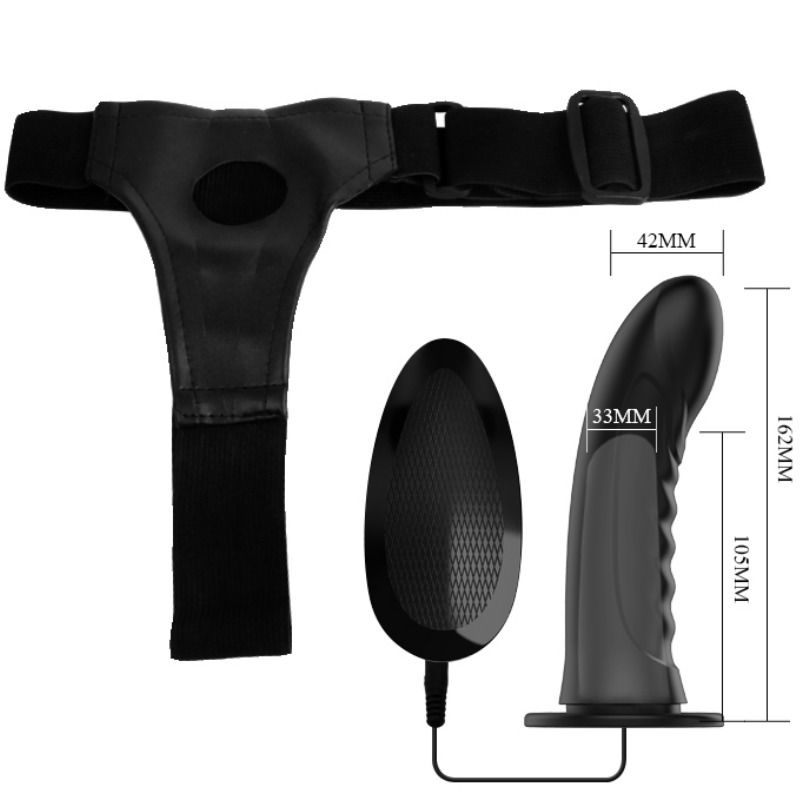 PRETTY LOVE - MARVIN STRAP ON WITH VIBRATION AND HOLLOW DILDO - NOCTURNA DESIRES