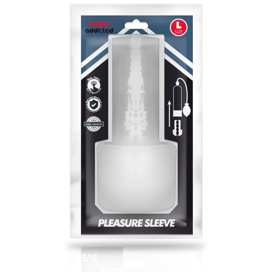 PUMP ADDICTED - PLEASURE SLEEVE MASTUBADOR SIZE L - NOCTURNA DESIRES