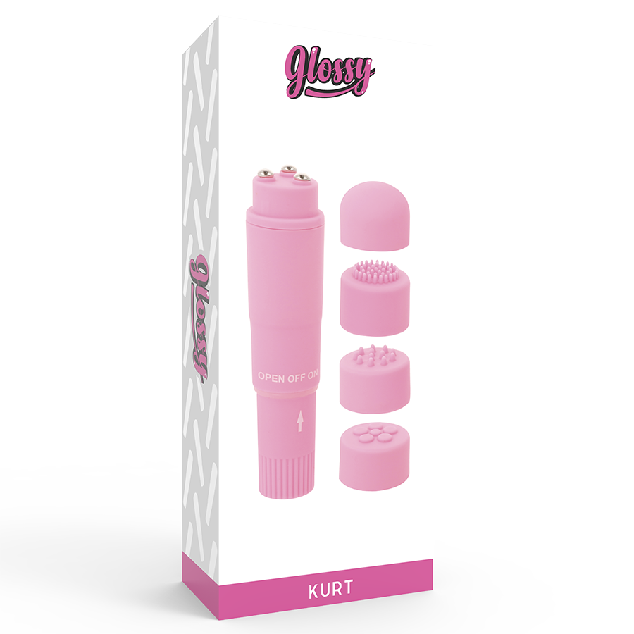 GLOSSY - KURT POCKET MASSAGER PINK - NOCTURNA DESIRES