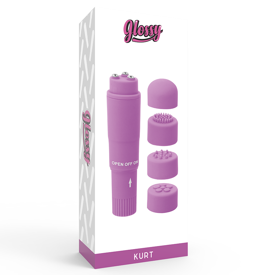 GLOSSY - KURT POCKET MASSAGER PURPLE - NOCTURNA DESIRES