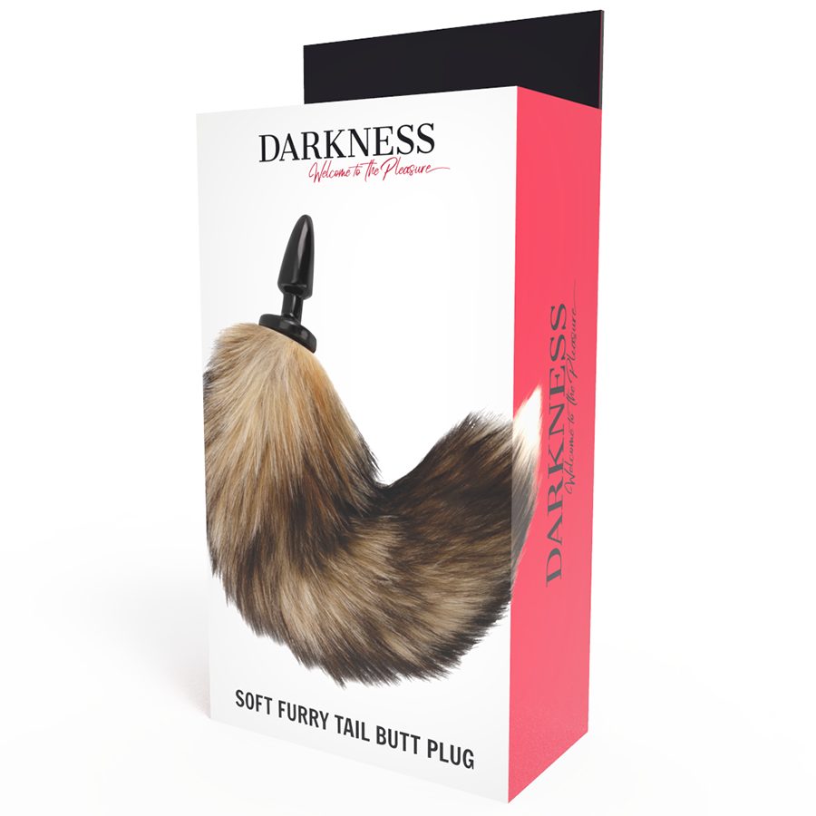 DARKNESS - NATURAL TAIL WITH SILICONE ANAL PLUG 10 CM - NOCTURNA DESIRES