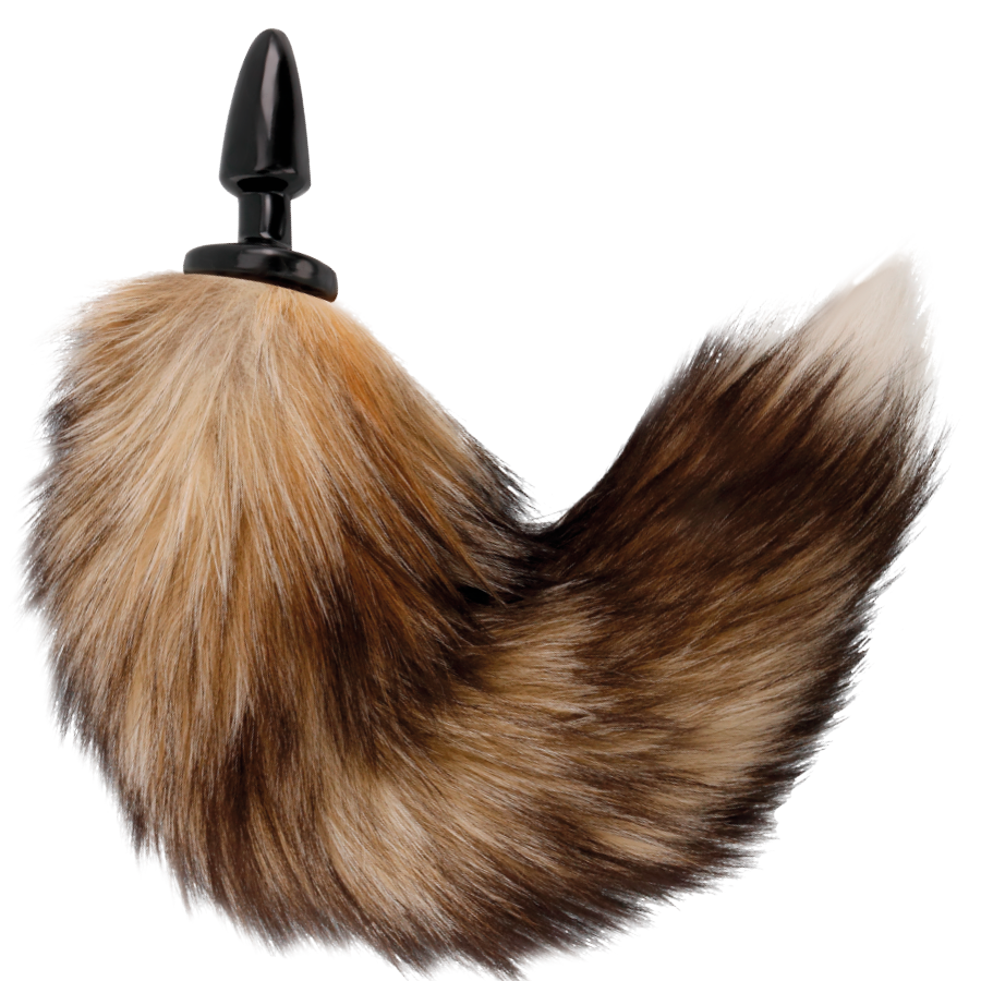 DARKNESS - NATURAL TAIL WITH SILICONE ANAL PLUG 10 CM - NOCTURNA DESIRES