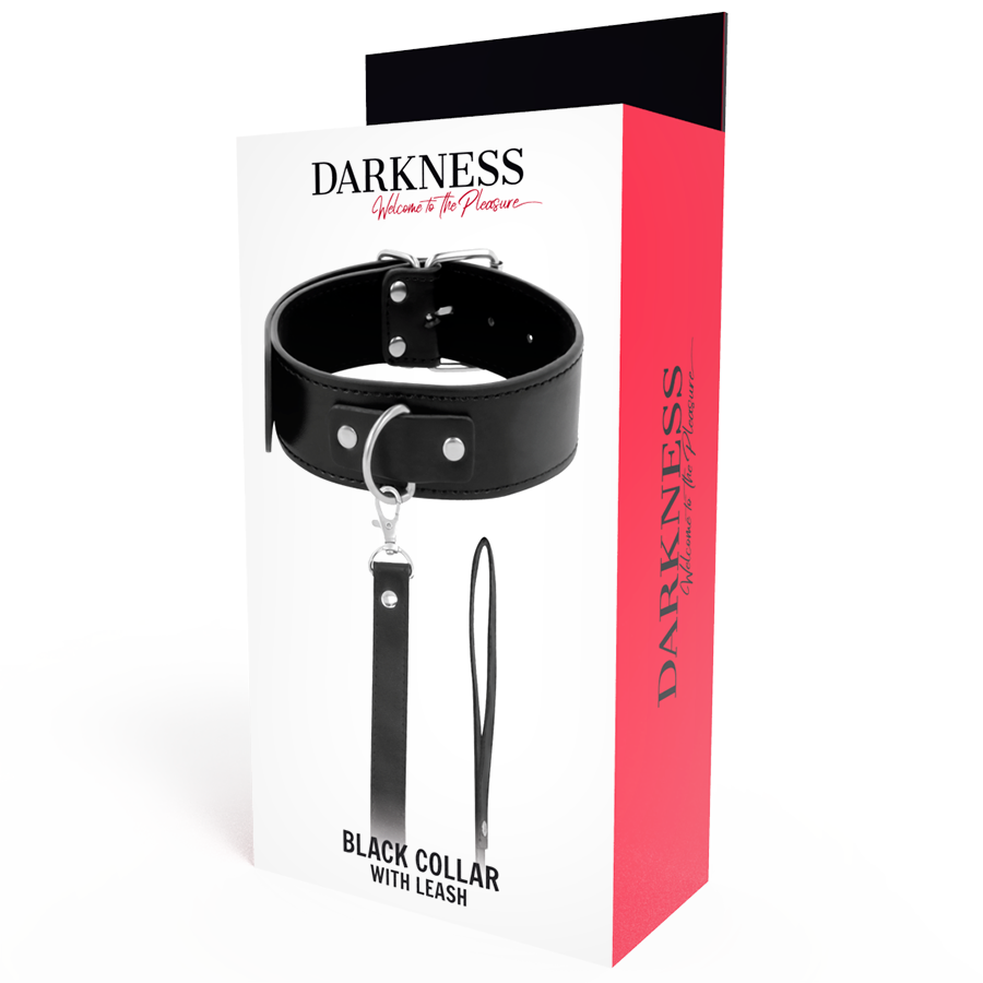 DARKNESS - POSTURE NECKLACE WITH LEATHER CHAIN - NOCTURNA DESIRES