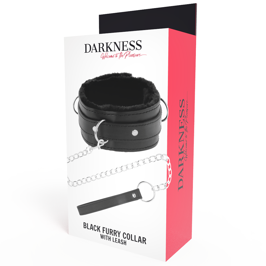 DARKNESS - COMFORTABLE POSTURE NECKLACE WITH LEATHER CHAIN - NOCTURNA DESIRES