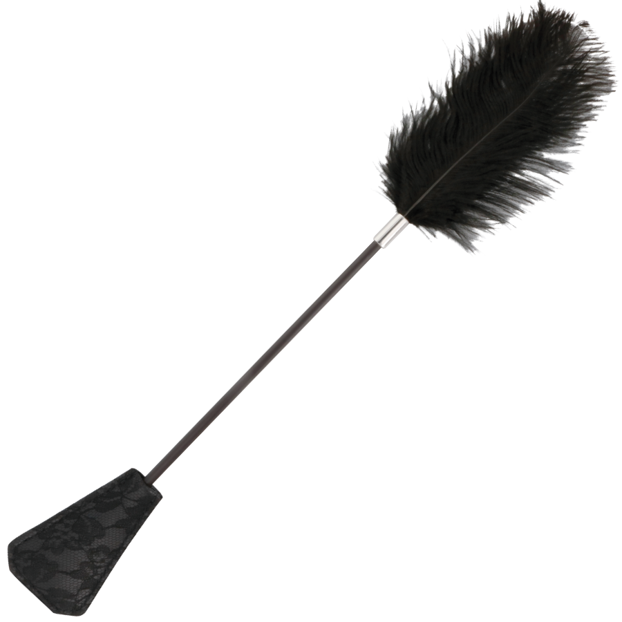 DARKNESS - BLACK LOVE FEATHER WHIP 56 CM - NOCTURNA DESIRES
