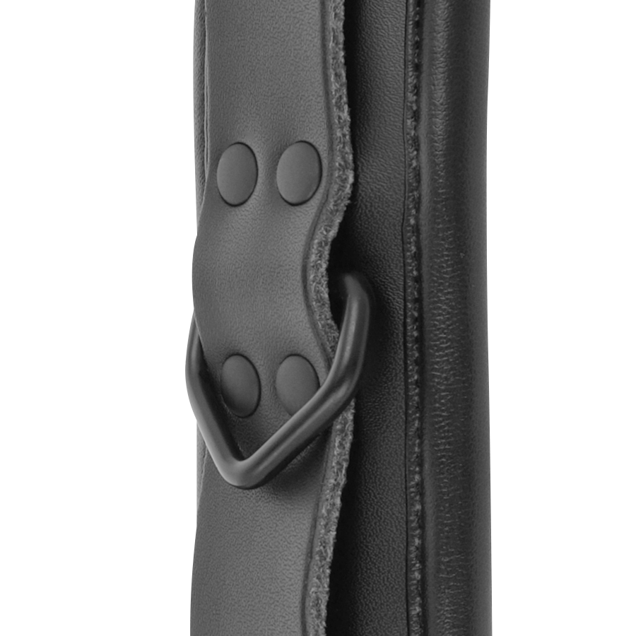 DARKNESS - ADJUSTABLE ANKLE HANDCUFFS BLACK LEATHER - NOCTURNA DESIRES
