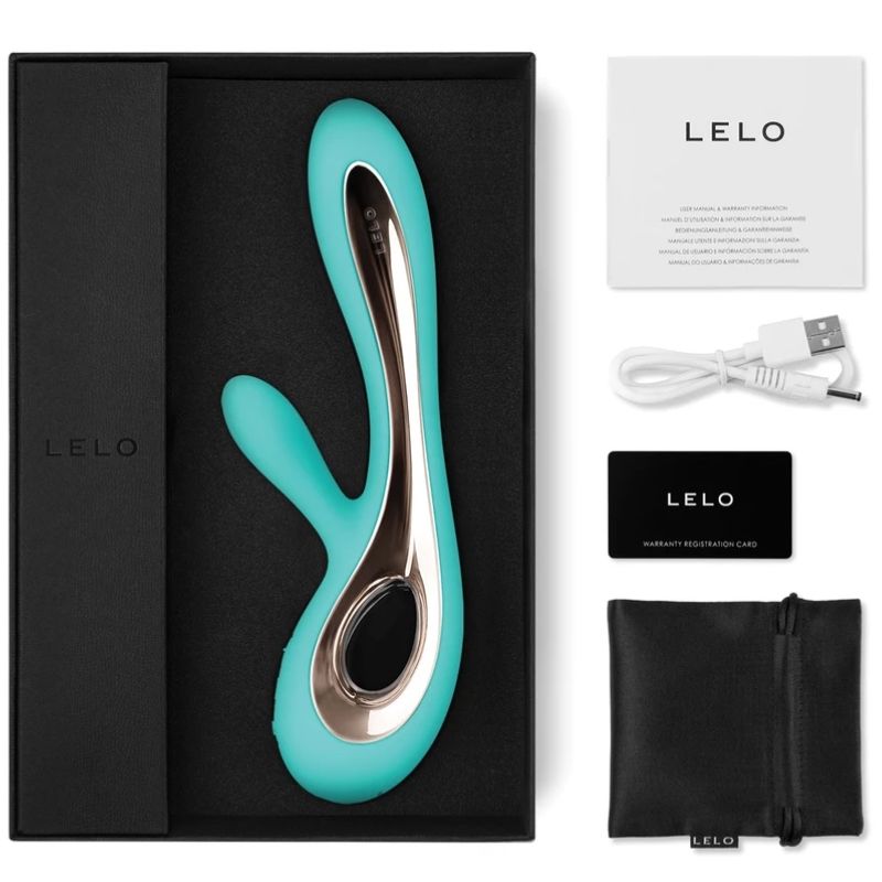 LELO - SORAYA 2 RABBIT AQUA GREEN VIBRATOR - NOCTURNA DESIRES