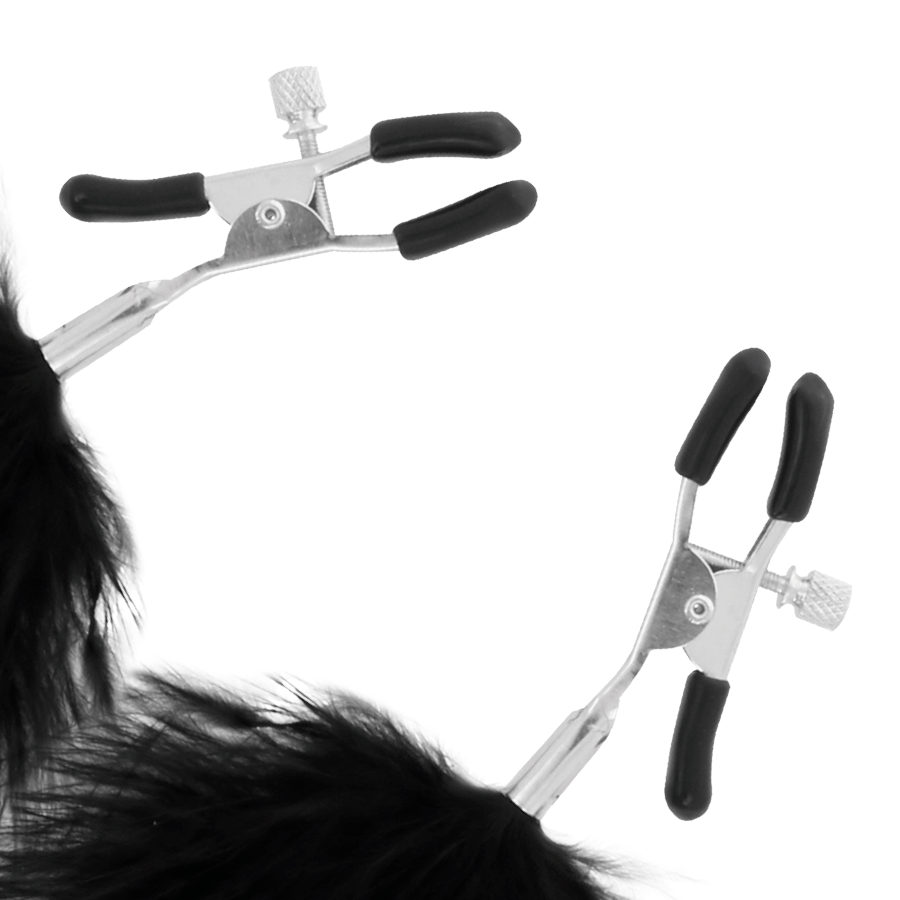 DARKNESS - POM-POM NIPPLE Clamps 2 - NOCTURNA DESIRES