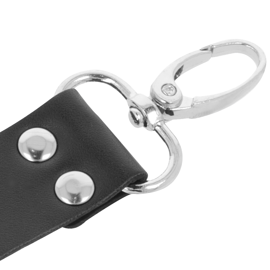 DARKNESS - LEATHER HANDCUFFS FOR FOOT AND HANDS BLACK - NOCTURNA DESIRES